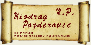 Miodrag Pozderović vizit kartica